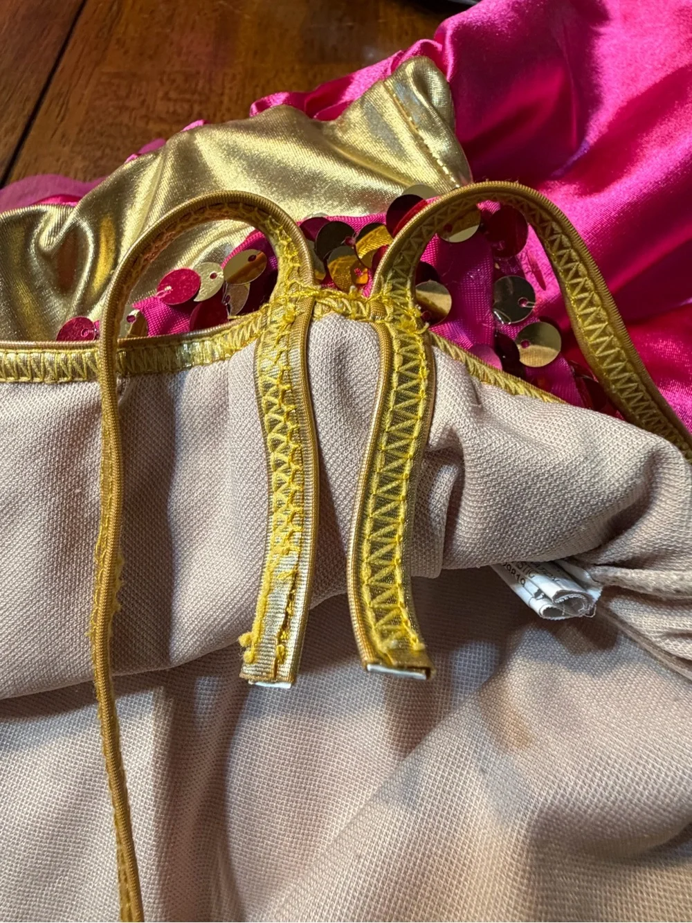 Weissman Girls Pink Sequin Tutu‎ Costume with Gold Accents  size MC